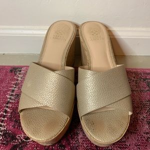 Vince Camuto Champagne Cork platform shoes